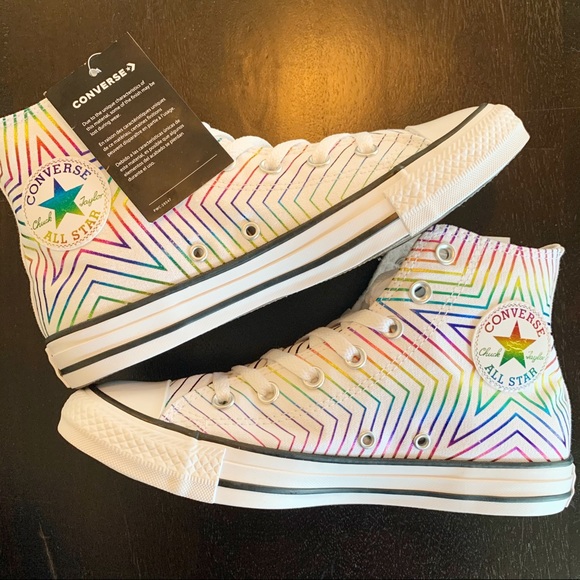 Converse Shoes - NEW Converse Rainbow Metallic Star Sneakers